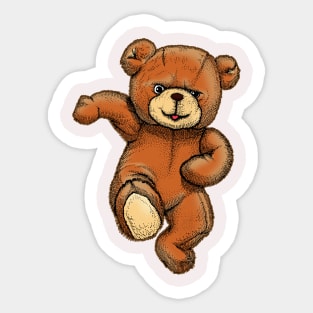 Teddy Bear Running Sticker